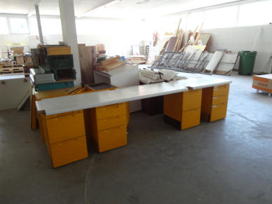 Die Halle als Umschlagplatz. Hier kann ordentlich vorsortiert werden.