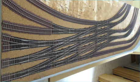 Schienengewirr am Ende der Anlage